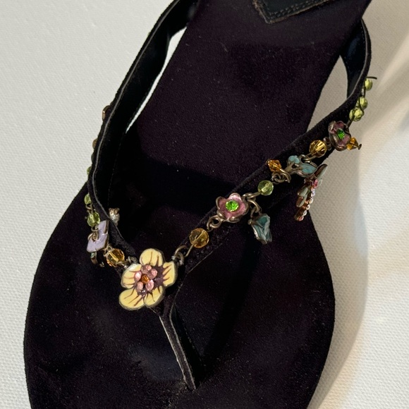 Zara Embellished Kitten Heel Sandals - Picture 3 of 8